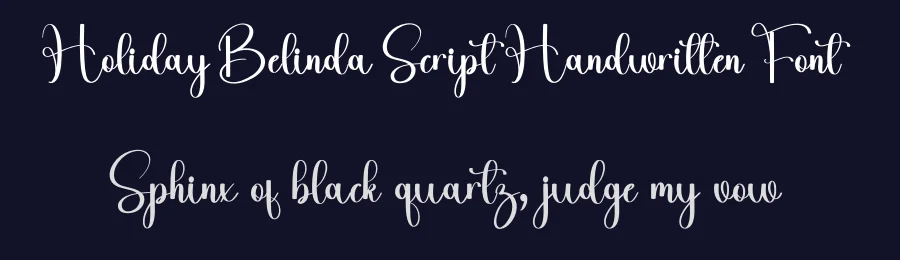 Holiday Belinda Script Handwritten Font by inermediaSTUDIO — Script Handwritten Font — thumbnail 2