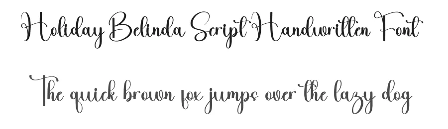 Holiday Belinda Script Handwritten Font by inermediaSTUDIO — Script Handwritten Font