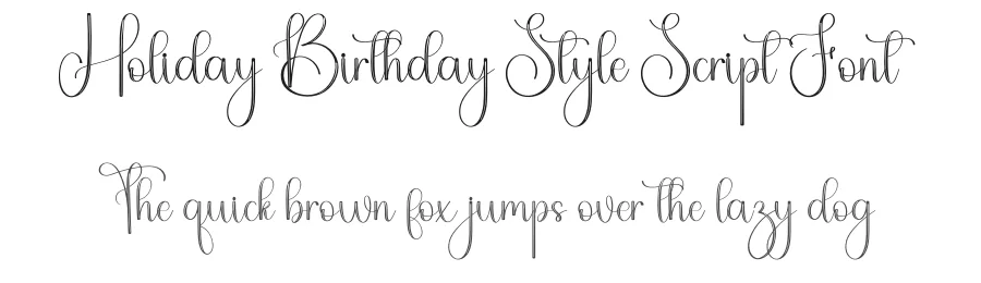 Holiday Birthday Style Script Font by freshtypeink — Script Handwritten Font
