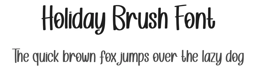 Holiday Brush Font by creativeletter — Display Font