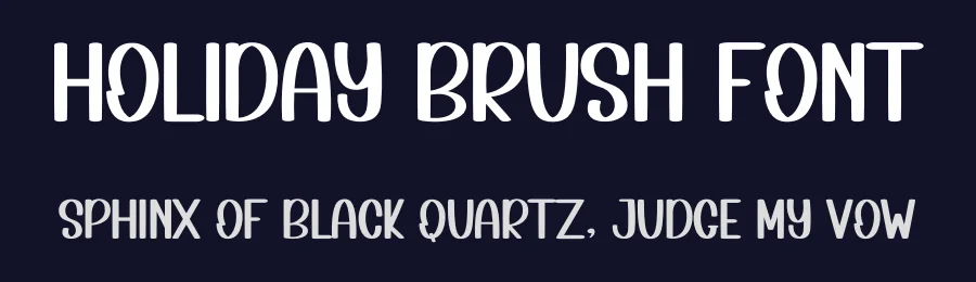 Holiday Brush Font by inermediaSTUDIO — Display Font — thumbnail 2
