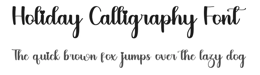 Holiday Calligraphy Font by inermediaSTUDIO — Script Handwritten Font