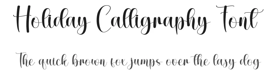 Holiday Calligraphy Font by creativeletter — Script Handwritten Font