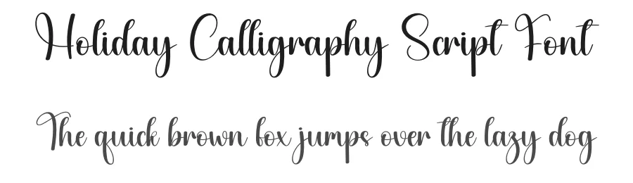 Holiday Calligraphy Script Font by creativeletter — Script Handwritten Font