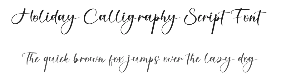 Holiday Calligraphy Script Font by creativeletter — Script Handwritten Font