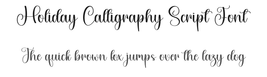 Holiday Calligraphy Script Font by creativeletter — Script Handwritten Font