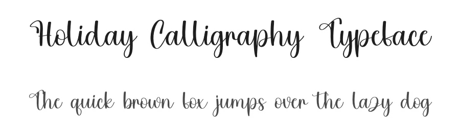 Holiday Calligraphy Typeface by creativeletter — Script Handwritten Font