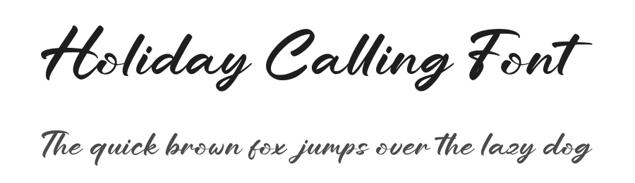 Holiday Calling Font by Imaginatype — Script Handwritten Font
