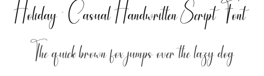 Holiday – Casual Handwritten Script Font by andikastudio — Script Handwritten Font