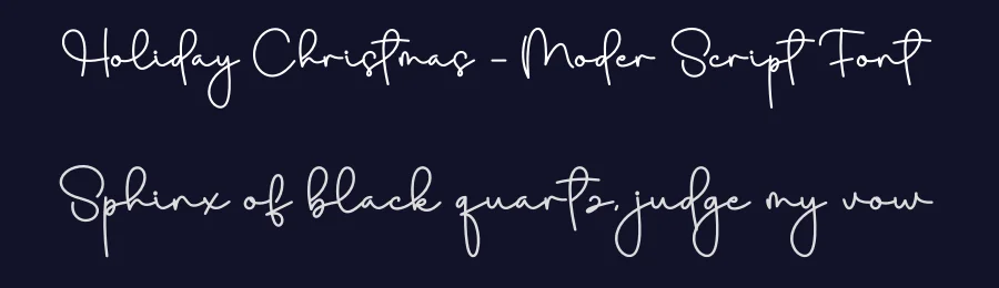 Holiday Christmas – Moder Script Font by creativeletter — Script Handwritten Font — thumbnail 2