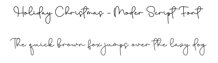 Holiday Christmas – Moder Script Font by creativeletter — Script Handwritten Font