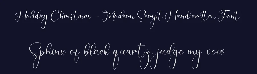 Holiday Christmas – Modern Script Handwritten Font by creativeletter — Script Handwritten Font — thumbnail 2