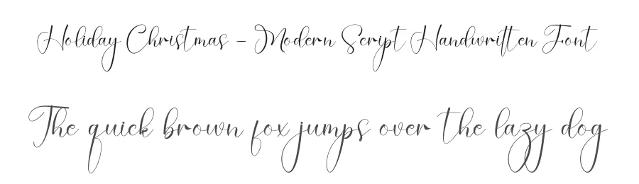 Holiday Christmas – Modern Script Handwritten Font by creativeletter — Script Handwritten Font