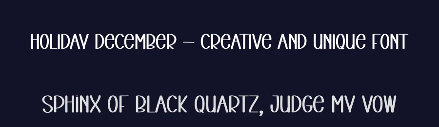 Holiday December – Creative And Unique Font by creativeletter — Display Font — thumbnail 2