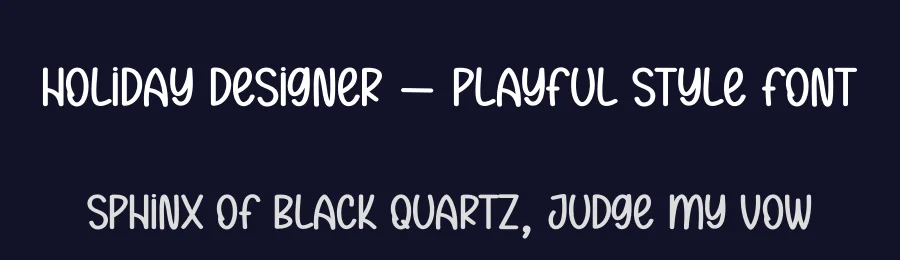 Holiday Designer – Playful Style Font by creativeletter — Display Font — thumbnail 2