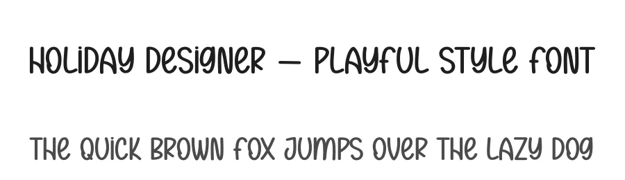 Holiday Designer – Playful Style Font by creativeletter — Display Font