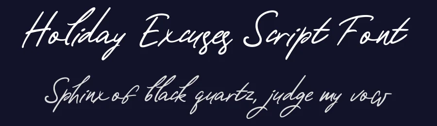 Holiday Excuses Script Font by 1001fonts — Script Handwritten Font — thumbnail 2