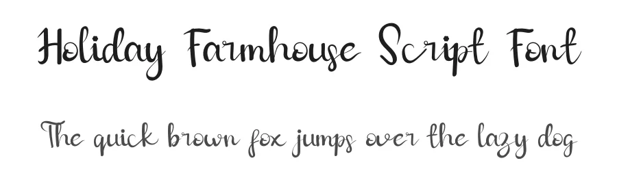 Holiday Farmhouse Script Font by Eddy Goodboy — Script Handwritten Font