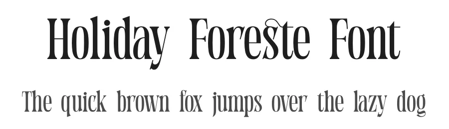 Holiday Foreste Font by timelesstype.co — Display Font