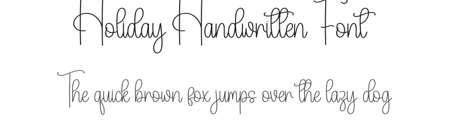 Holiday Handwritten Font by creativeletter — Script Handwritten Font
