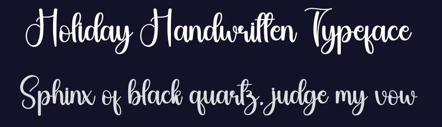 Holiday Handwritten Typeface by creativeletter — Script Handwritten Font — thumbnail 2
