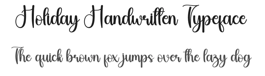 Holiday Handwritten Typeface by creativeletter — Script Handwritten Font