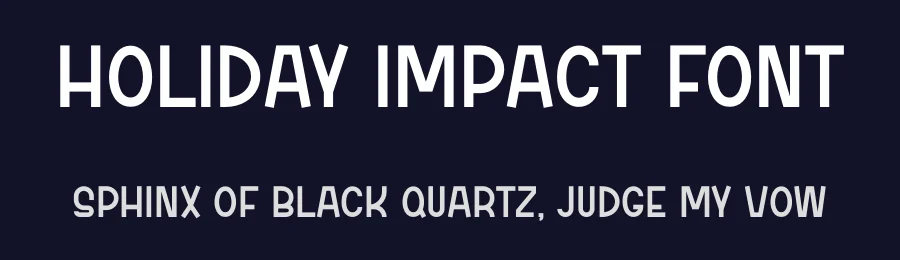 Holiday Impact Font by Pian45 — Display Font — thumbnail 2
