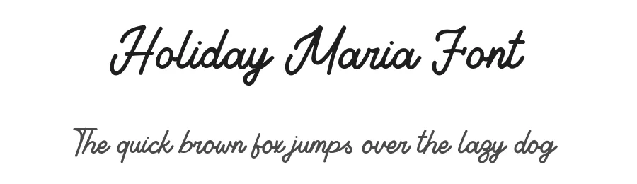 Holiday Maria Font by Salamahtype — Script Handwritten Font