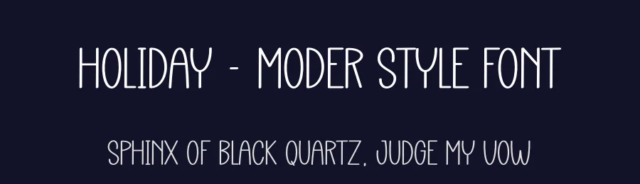 Holiday – Moder Style Font by creativeletter — Display Font — thumbnail 2