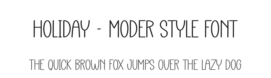 Holiday – Moder Style Font by creativeletter — Display Font