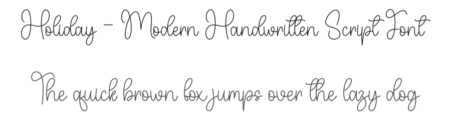 Holiday – Modern Handwritten Script Font by andikastudio — Script Handwritten Font