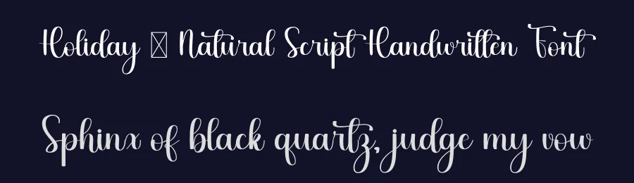 Holiday – Natural Script Handwritten Font by freshtypeink — Script Handwritten Font — thumbnail 2