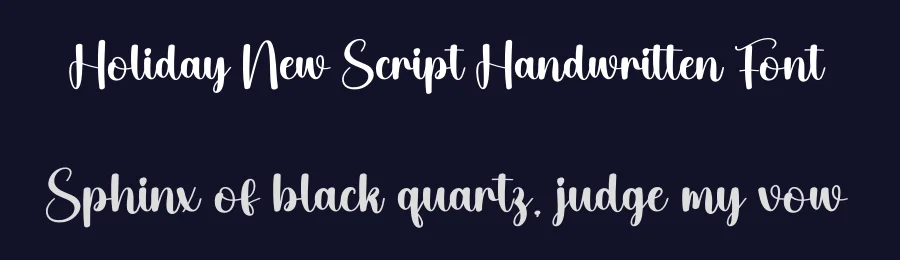 Holiday New Script Handwritten Font by creativeletter — Script Handwritten Font — thumbnail 2