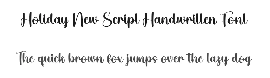 Holiday New Script Handwritten Font by creativeletter — Script Handwritten Font