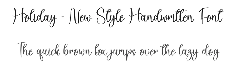 Holiday – New Style Handwritten Font by creativeletter — Script Handwritten Font