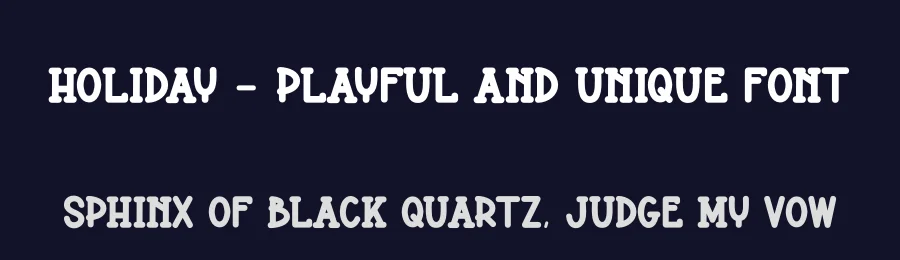 Holiday – Playful And Unique Font by andikastudio — Display Font — thumbnail 2