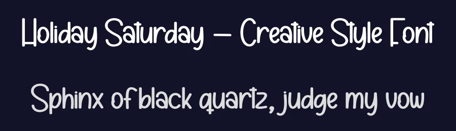Holiday Saturday – Creative Style Font by andikastudio — Display Font — thumbnail 2
