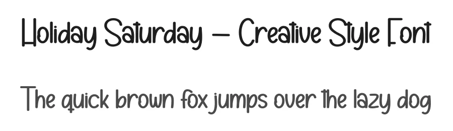 Holiday Saturday – Creative Style Font by andikastudio — Display Font
