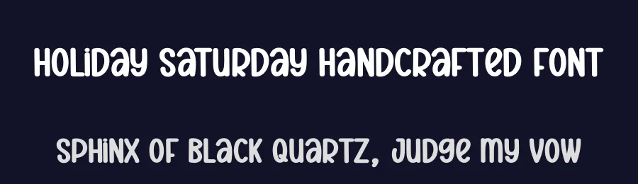 Holiday Saturday Handcrafted Font by creativeletter — Display Font — thumbnail 2