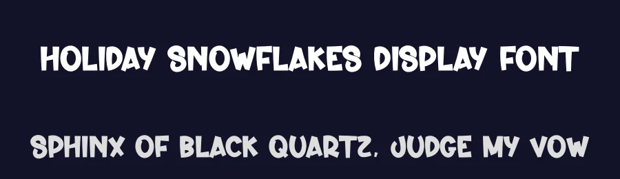 Holiday Snowflakes Display Font by creativeletter — Display Font — thumbnail 2