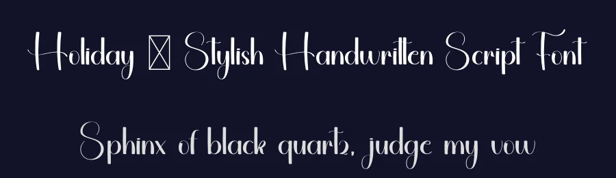 Holiday – Stylish Handwritten Script Font by freshtypeink — Script Handwritten Font — thumbnail 2