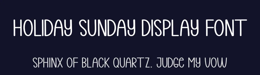 Holiday Sunday Display Font by creativeletter — Display Font — thumbnail 2