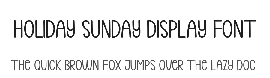 Holiday Sunday Display Font by creativeletter — Display Font