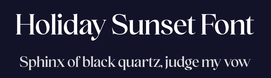 Holiday Sunset Font by timelesstype.co — Serif Font — thumbnail 2