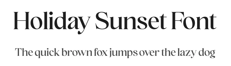 Holiday Sunset Font by timelesstype.co — Serif Font