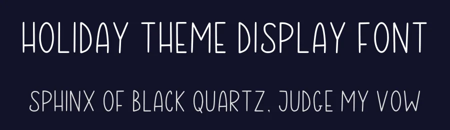 Holiday Theme Display Font by Craftedtype — Decorative Font — thumbnail 2