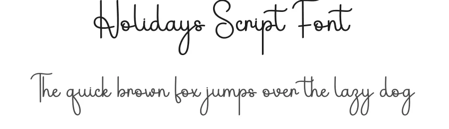 Holidays Script Font by andikastudio — Script Handwritten Font