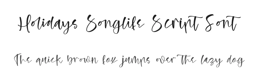 Holidays Songlife Script Font by stylishtype.co — Script Handwritten Font