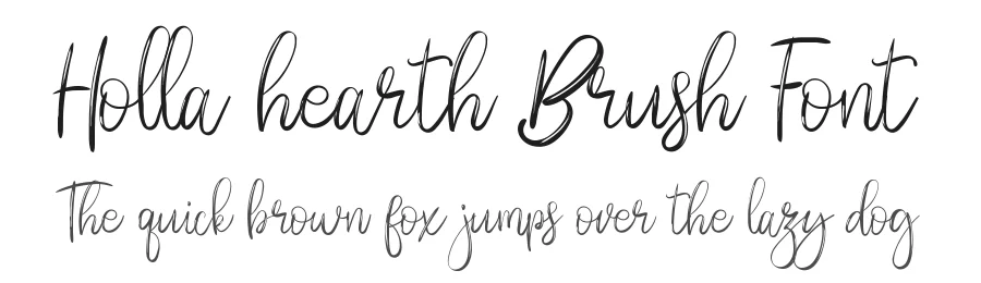 Holla hearth Brush Font by edricstudio — Script Handwritten Font