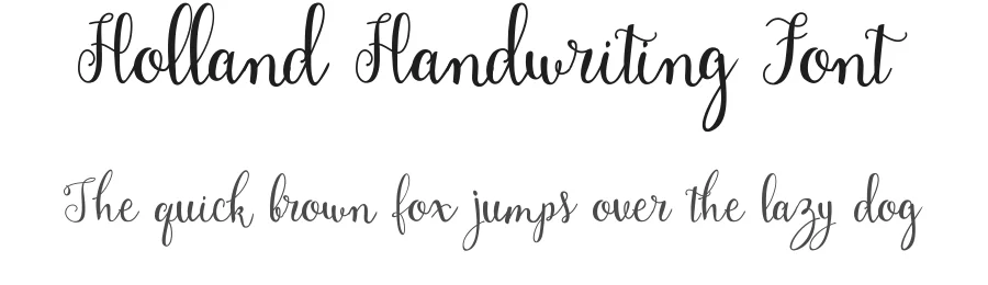 Holland Handwriting Font by Typeface — Script Handwritten Font